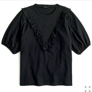 JCREW Ruffle Bib T-shirt